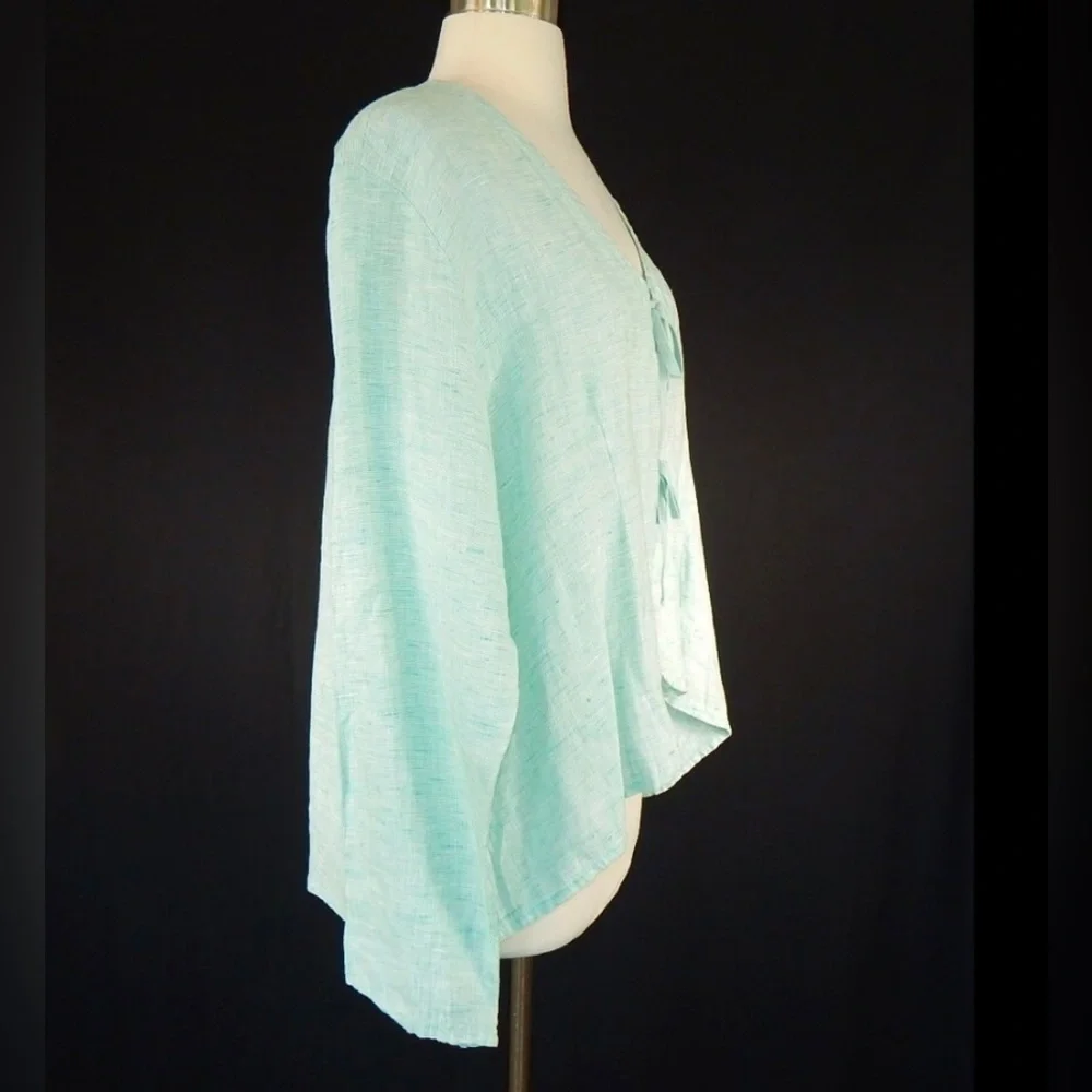 Flax Tie Front top, Medium